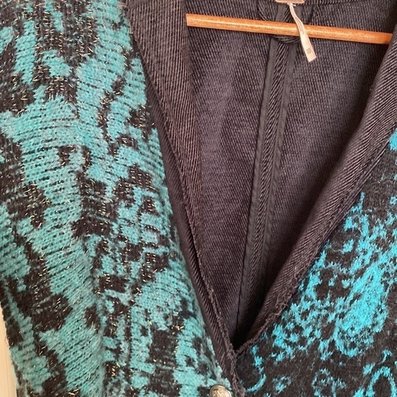 Free People Better Together Oversized Metallic Blazer Cardigan, Size X S… - Picture 11 of 16